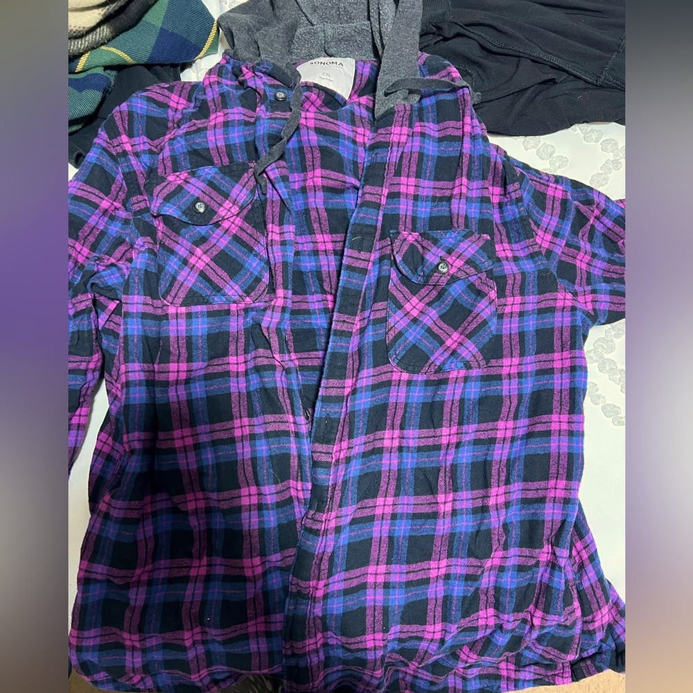 Hooded flannel